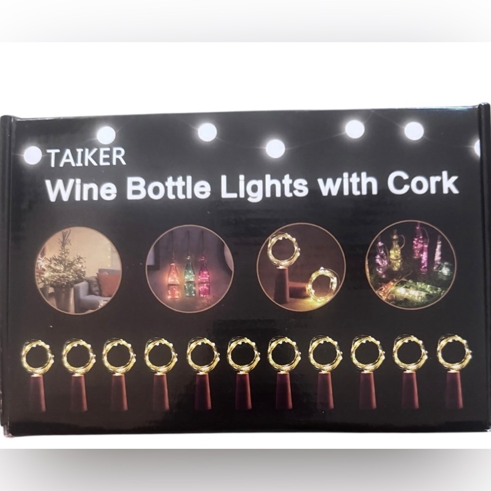 ✨Twinkle Corks: 30 Wine Corks w Fairy Lights for Parties & DIY Decor New in Box
